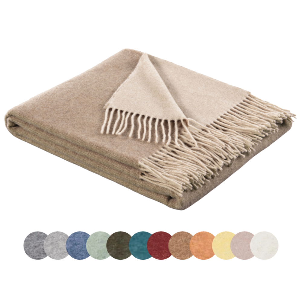 Biederlack Kaschmirplaid Uni 150 x 200 cm - Mehrere Farben